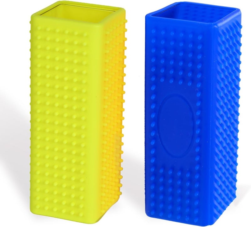 ysofun 2pcs Pet Dog Cat Hair Remover, Pet Hair Removal Tool, Hollow Cleaner Brush for car，Interior, Furniture, Sofa (blue and yellow) - Image 1